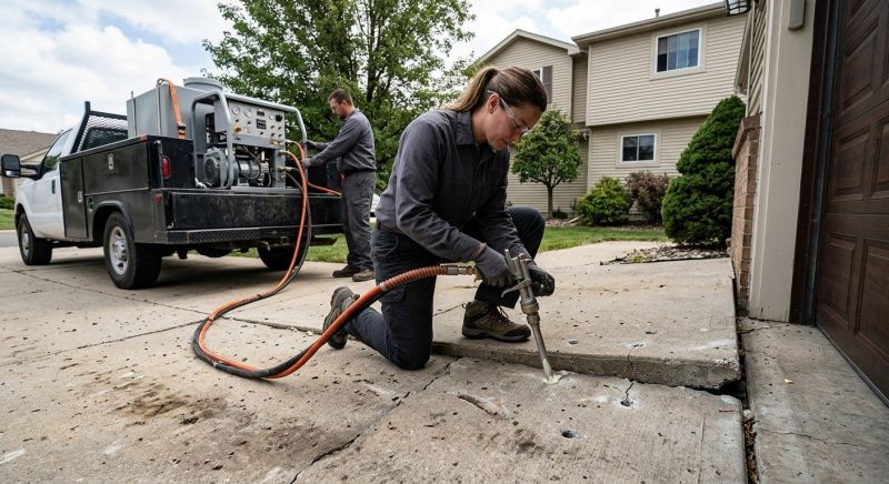 Sunken Driveway Lifting in Columbus, OH